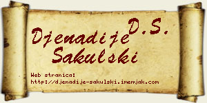 Đenadije Sakulski vizit kartica